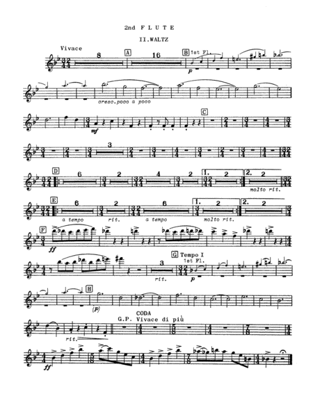 Third Suite (I. March, II. Waltz, III. Rondo): 2nd Flute