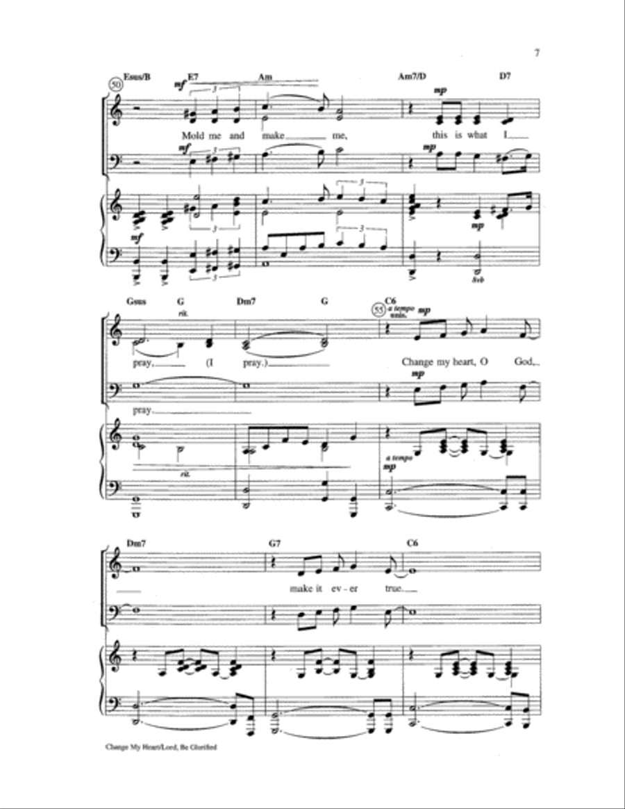 Change My Heart/Lord, Be Glorified 3-Part scores gallery preview page 7