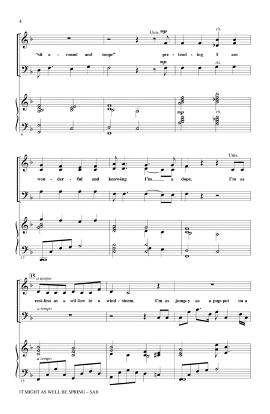 It Might As Well Be Spring 3-Part scores gallery preview page 2
