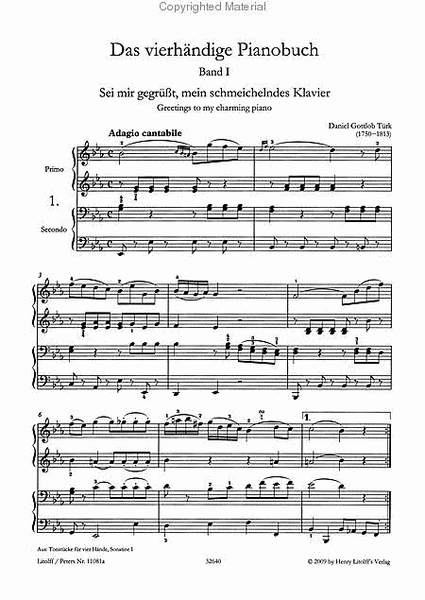 "Das vierhandige Pianobuch, Band 1 - Klaviermusik fur Neugierige- (Originalkompositionen von Daniel Gottlob Turk bis Wolfgang Rihm)"