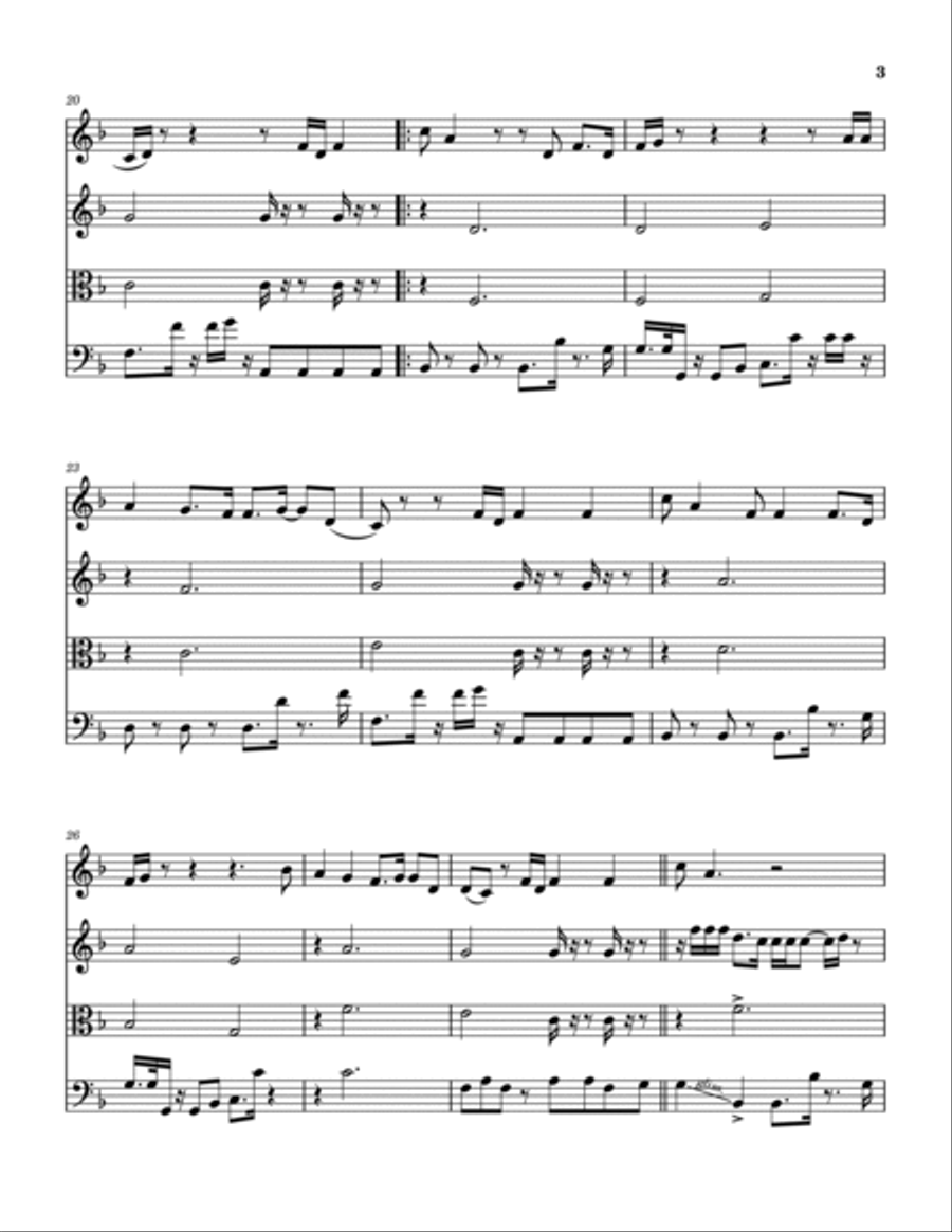 Good Feelings String Quartet scores gallery preview page 4