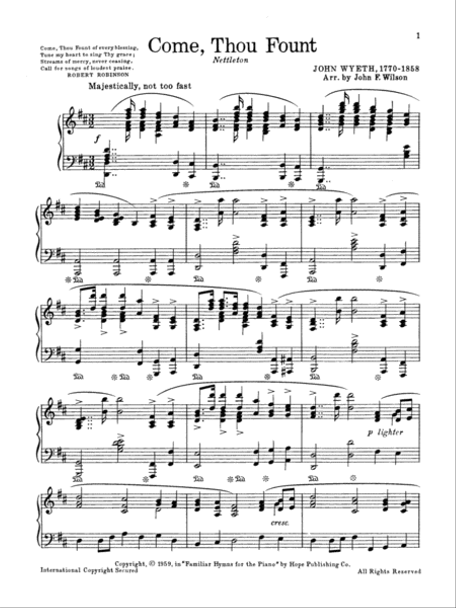 Familiar Hymns for the Piano Piano Solo scores gallery preview page 2