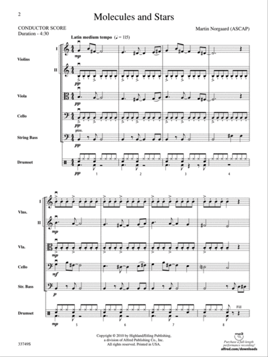 Molecules and Stars String Orchestra scores gallery preview page 2