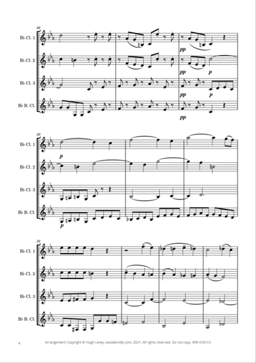 Stabat Mater Dolorosa - Pergolesi - Clarinet Quartet Clarinet Quartet scores gallery preview page 6