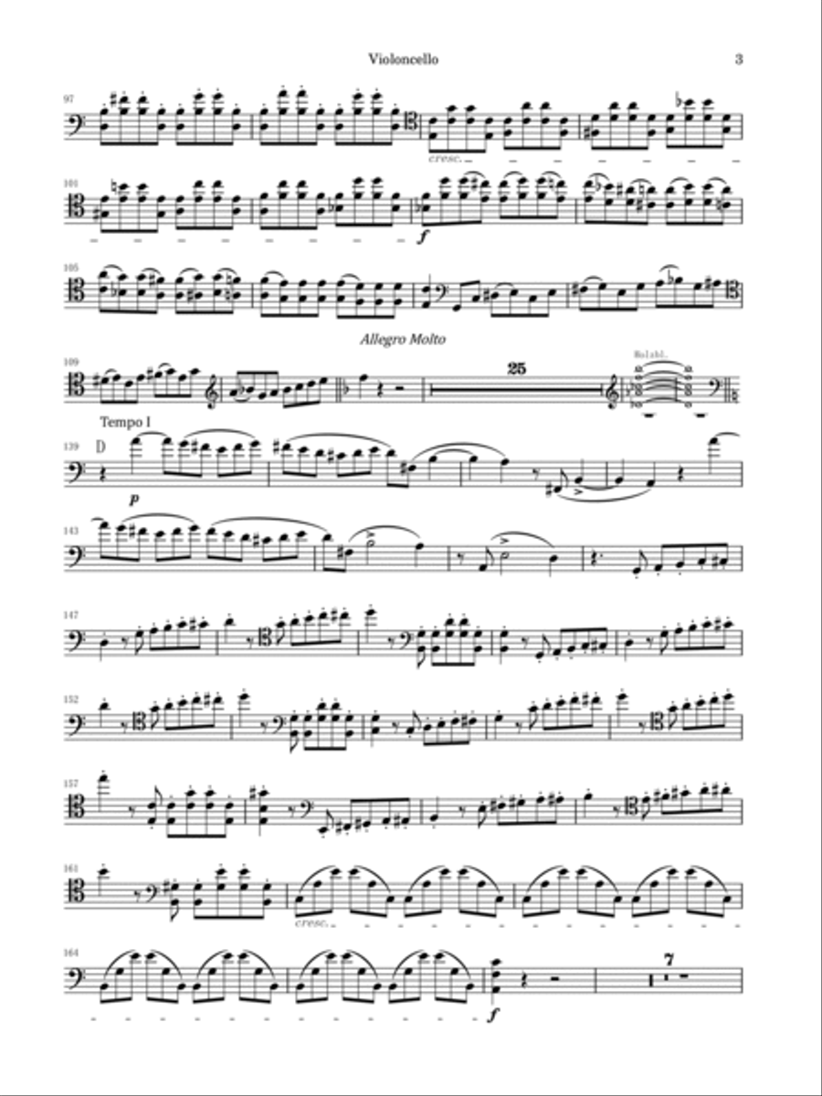 Saint-Saëns Cello Concerto No.1, Op.33 - For Cello Solo Original Cello Solo scores gallery preview page 3