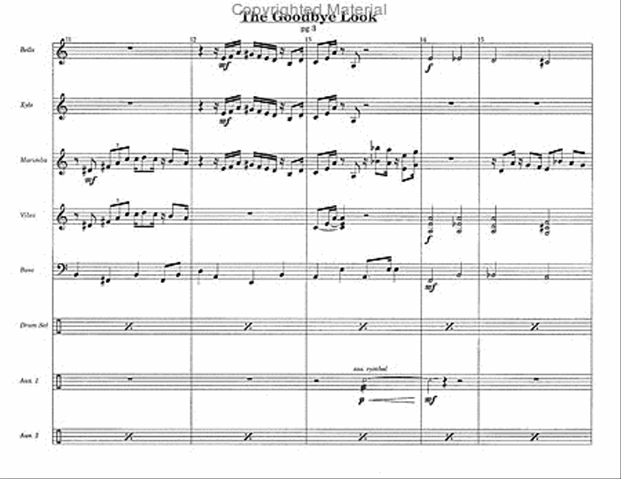 Goodbye Look, The Percussion Ensemble scores gallery preview page 4