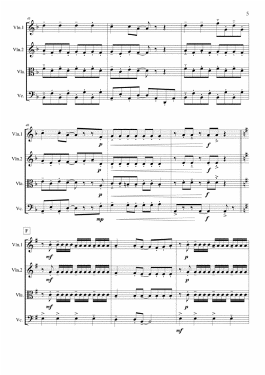 Ain't No Mountain High Enough String Quartet scores gallery preview page 5
