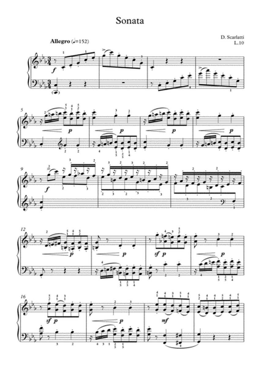 Scarlatti-Sonata in c-minor L.10 K.84(piano) image number null