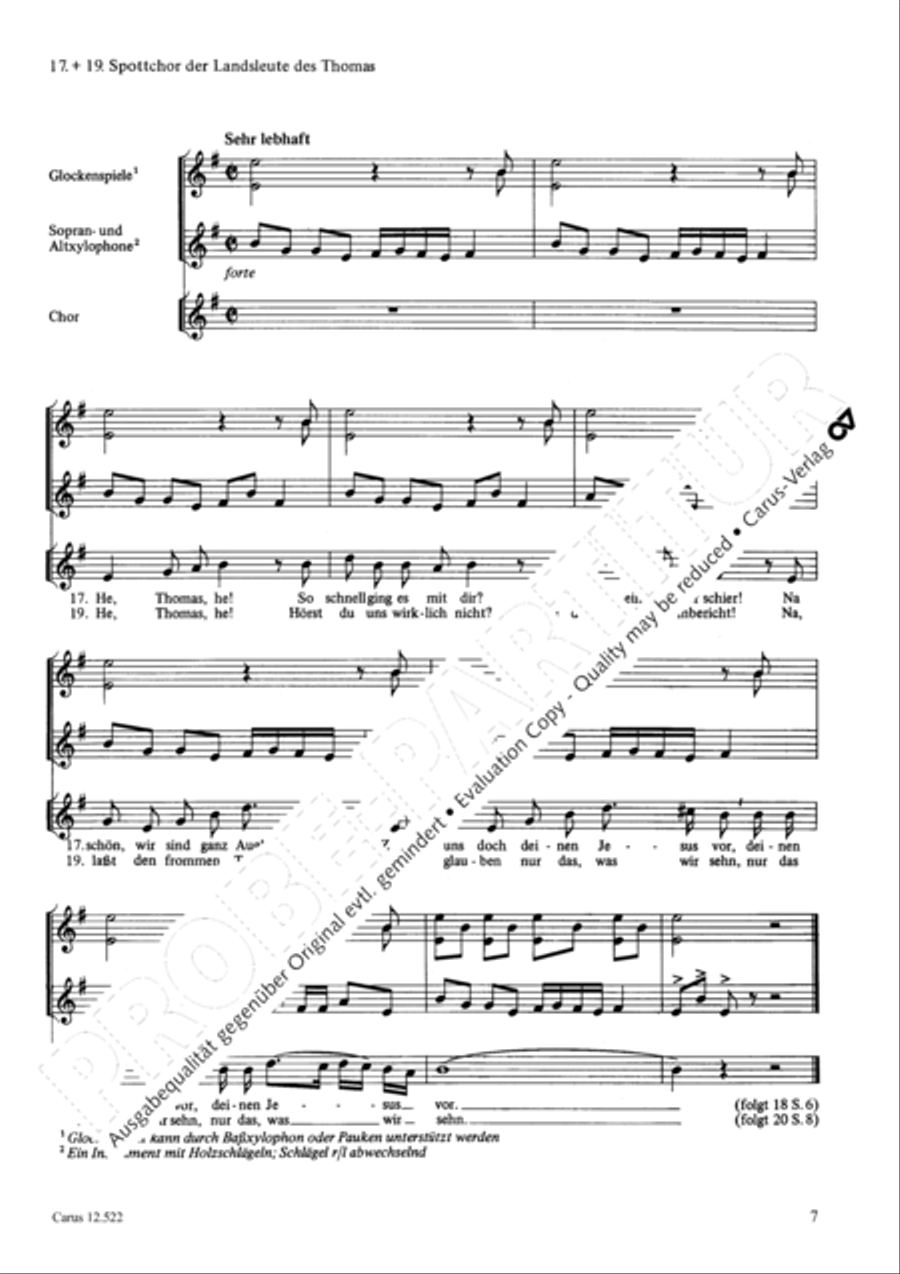 Thomas, ich weiss, dass Jesus lebt 2-Part scores gallery preview page 8