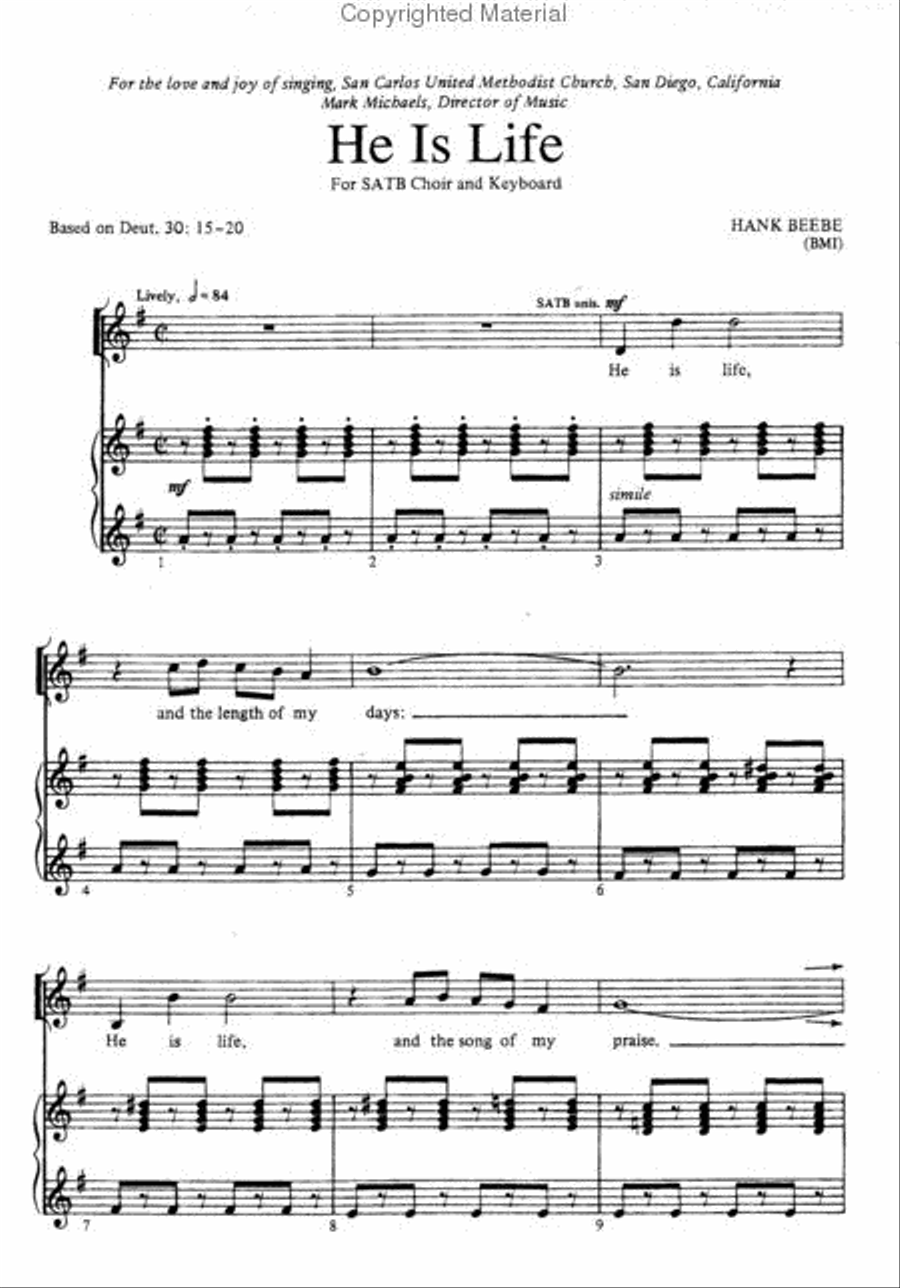 He Is Life He Is Life 4-Part scores gallery preview page 2