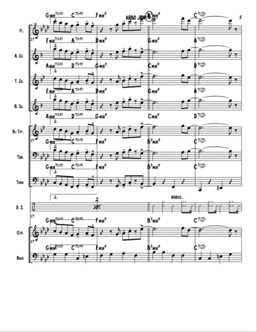 Arbo Jam Jazz Ensemble scores gallery preview page 5