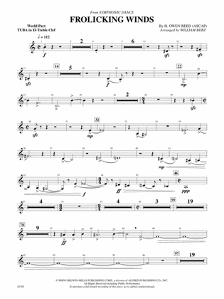 Frolicking Winds (from Symphonic Dance): (wp) E-flat Tuba T.C.