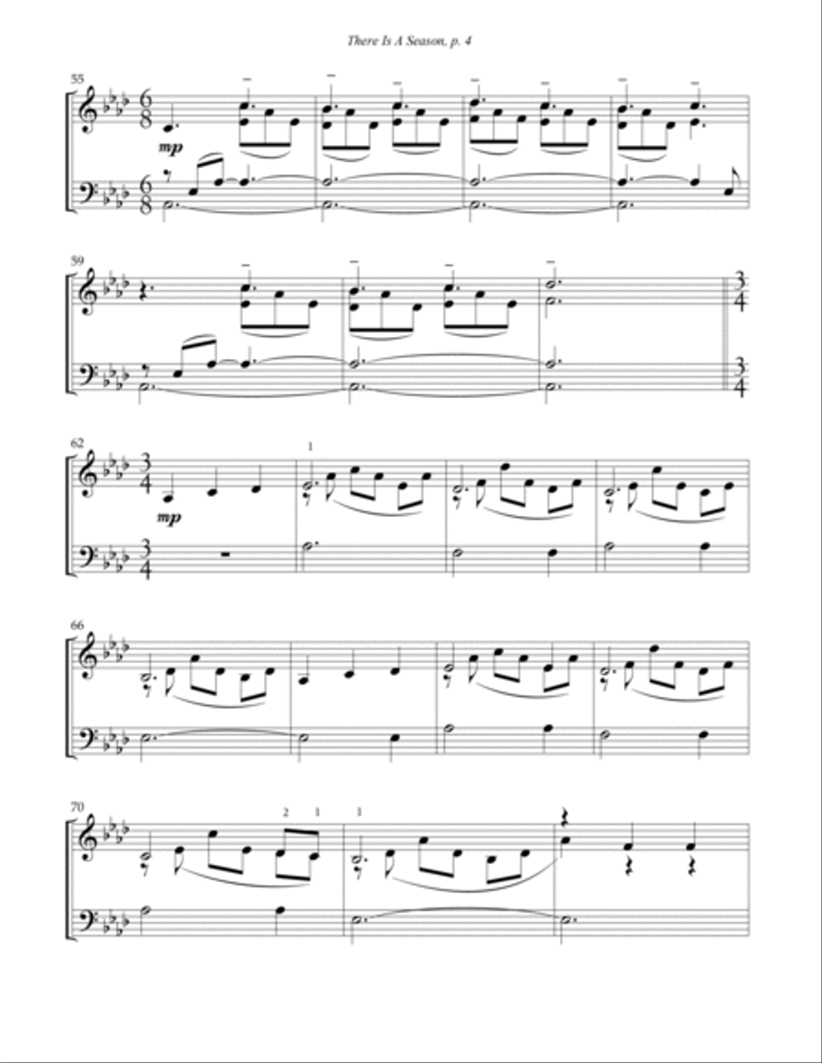 Turn! Turn! Turn! (to Everything There Is A Season) Piano Solo scores gallery preview page 4