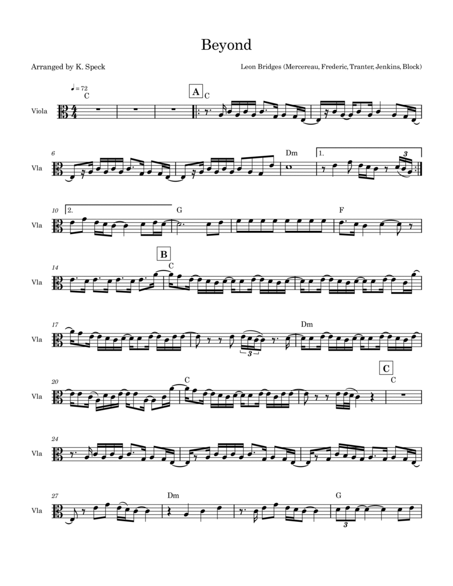 Beyond Viola Solo scores gallery preview page 1
