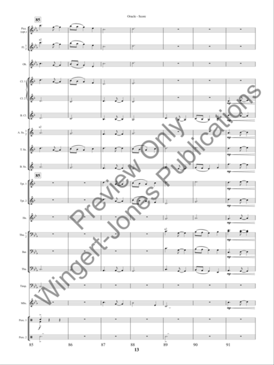 Oracle (Score) Concert Band scores gallery preview page 16