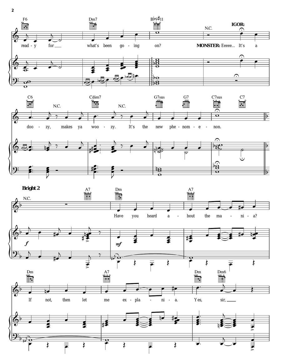 Transylvania Mania Piano, Vocal, Guitar scores gallery preview page 2