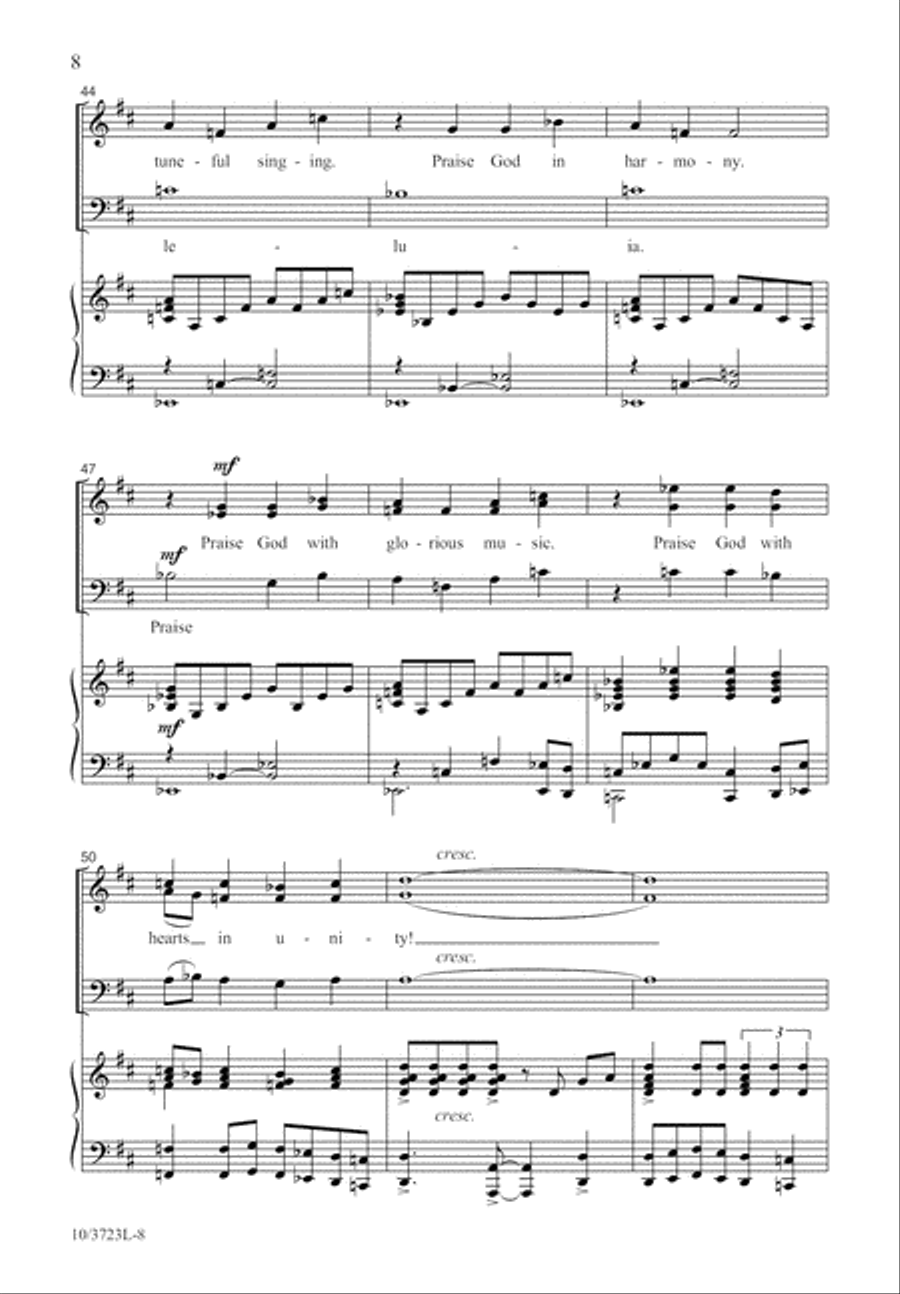 Joyful Psalm of Praise 3-Part scores gallery preview page 9