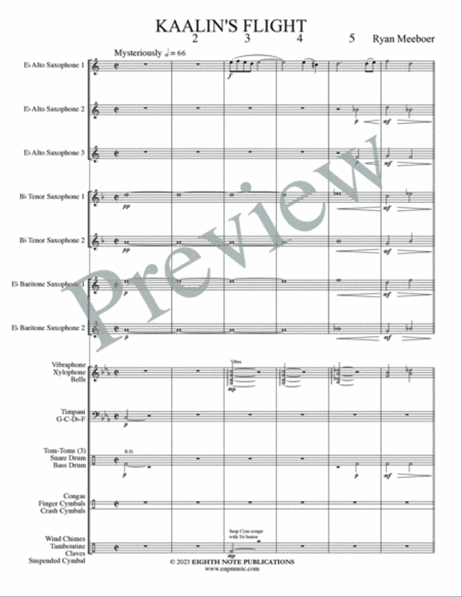 Kaalin's Flight Kaalin's Flight Small Ensemble scores gallery preview page 3