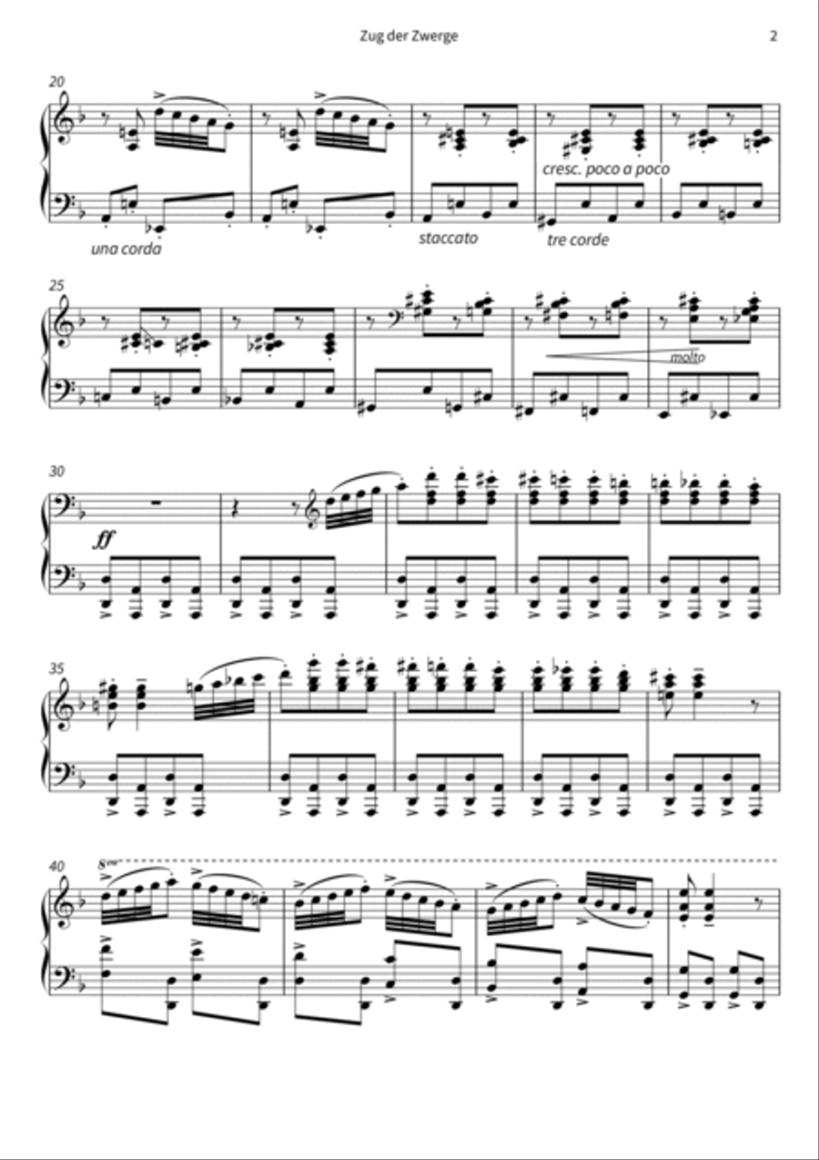 Zug der Zwerge Piano scores gallery preview page 4