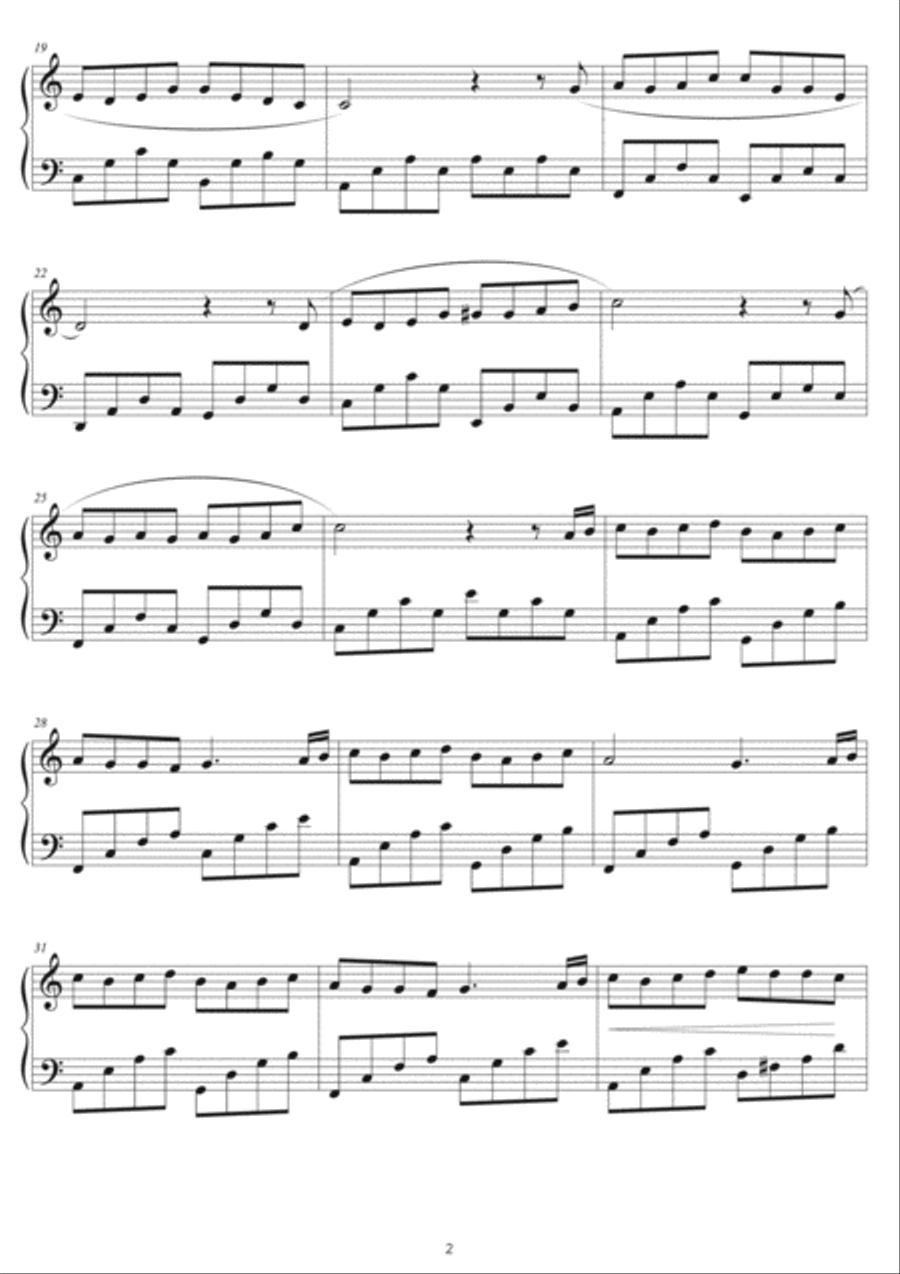 Ke Xi Bu Shi Ni Piano Solo scores gallery preview page 2