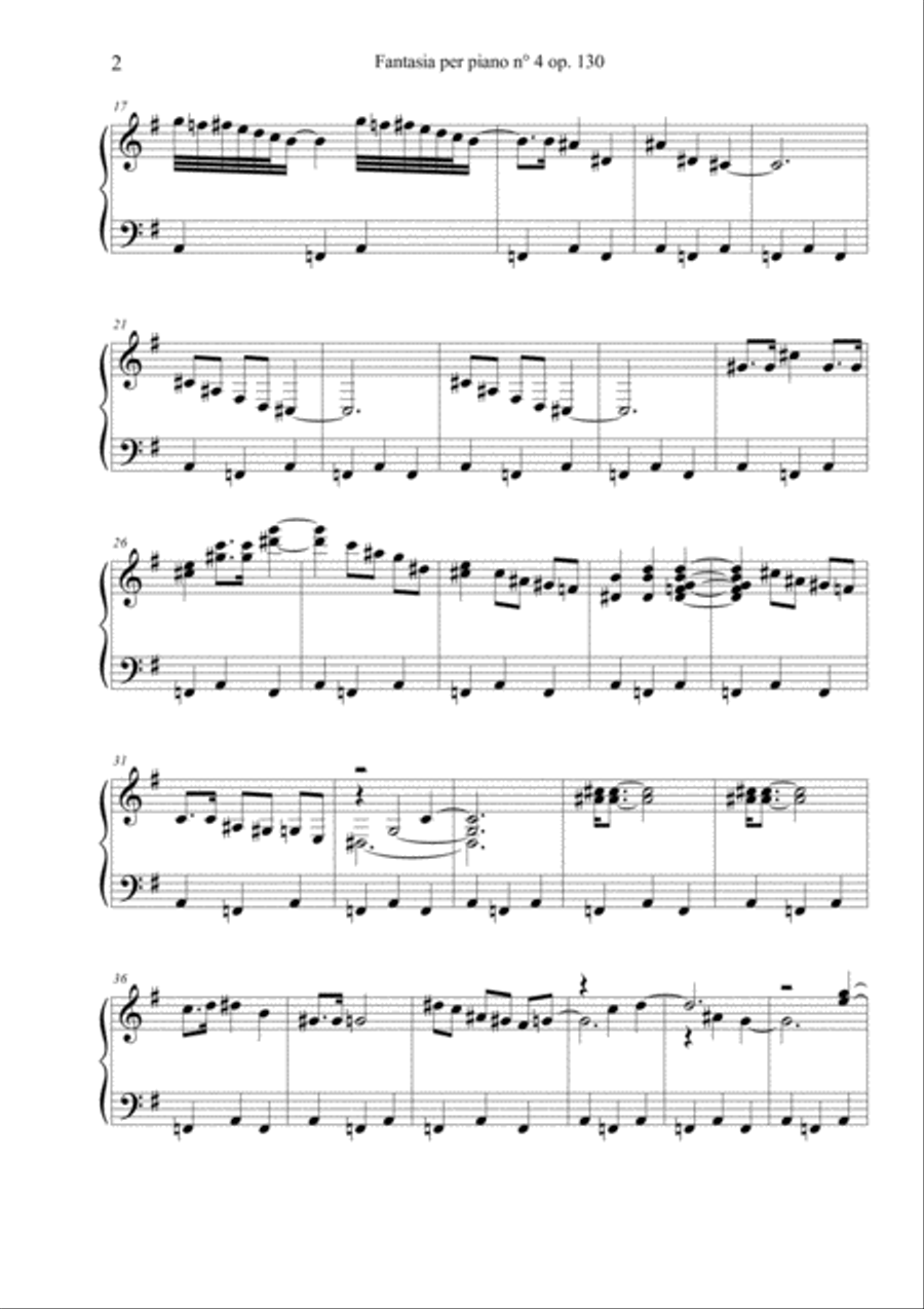 Fantasia n° 4 per piano op. 130 Piano Solo scores gallery preview page 2