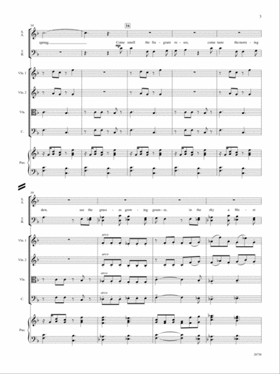 Welcome, Spring: Score Welcome, Spring: Score Score scores gallery preview page 3