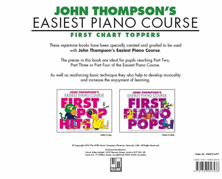 John Thompson's Piano Course: First Chart Toppers