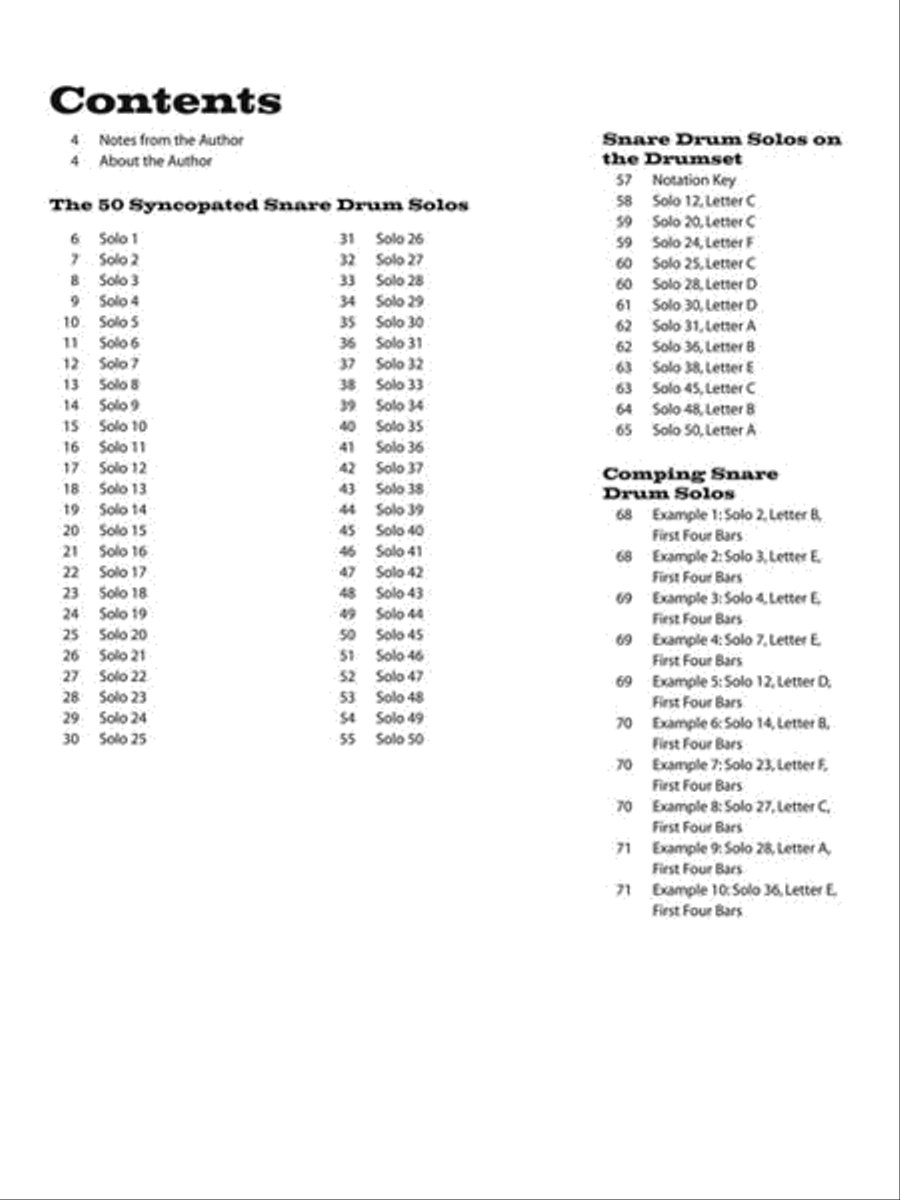 50 Syncopated Snare Drum Solos image number null