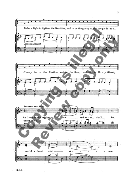 Magnificat, Nunc Dimittis, Tone 6 by Eduardo Torres Choir - Sheet Music