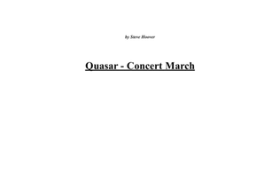 Quasar - Concert March - for Concert Band - Grade 2.5 - 3