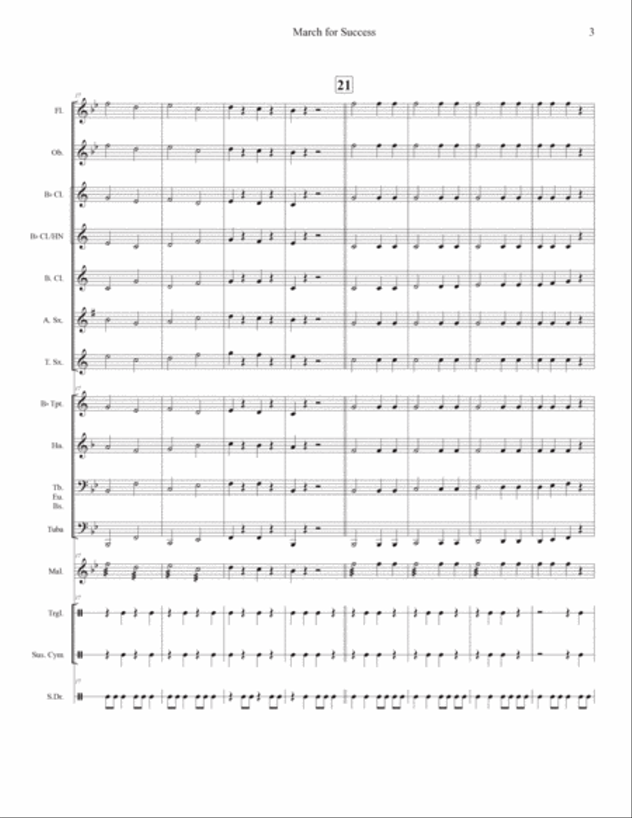 March for Success March for Success Concert Band scores gallery preview page 6