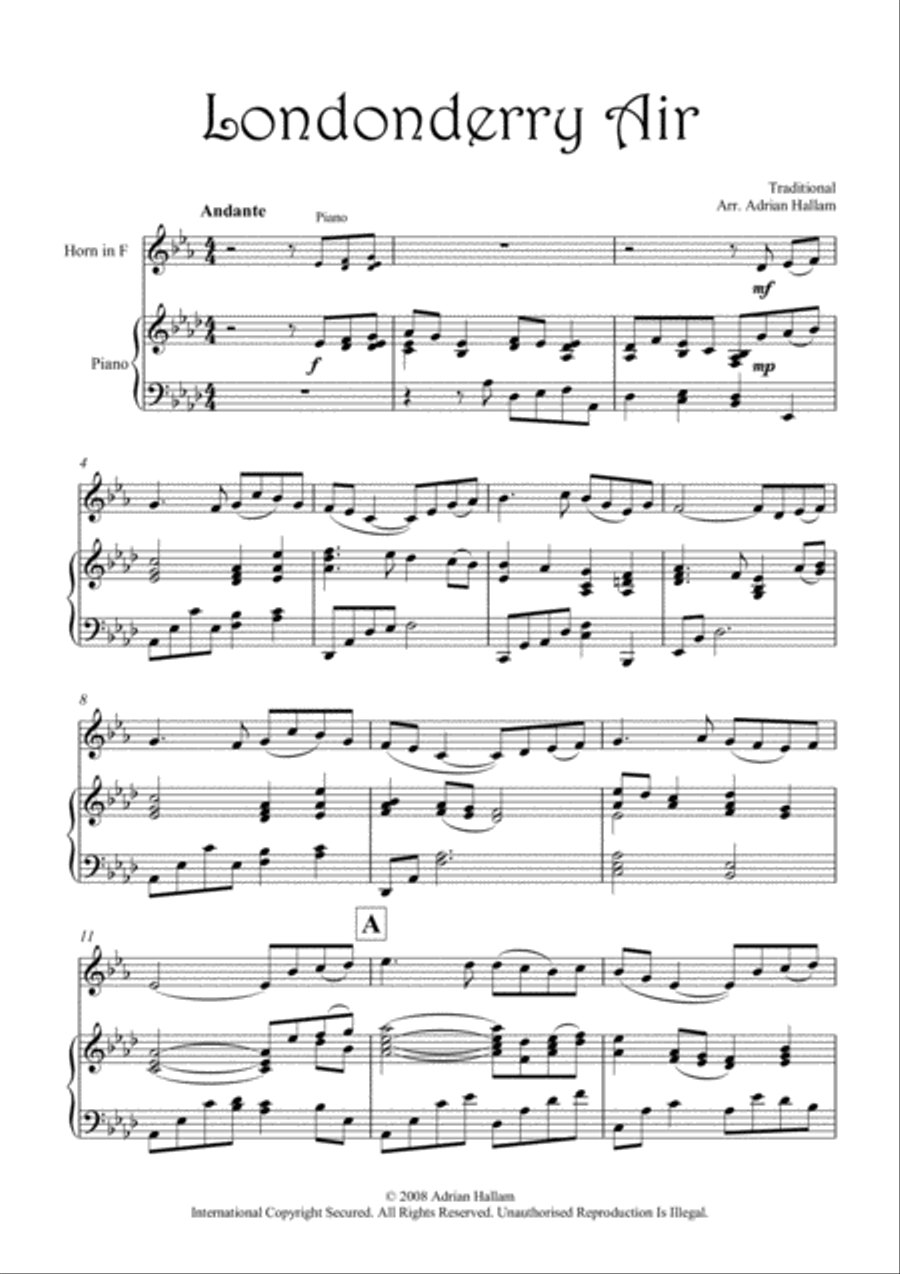 Londonderry Air Horn scores gallery preview page 3