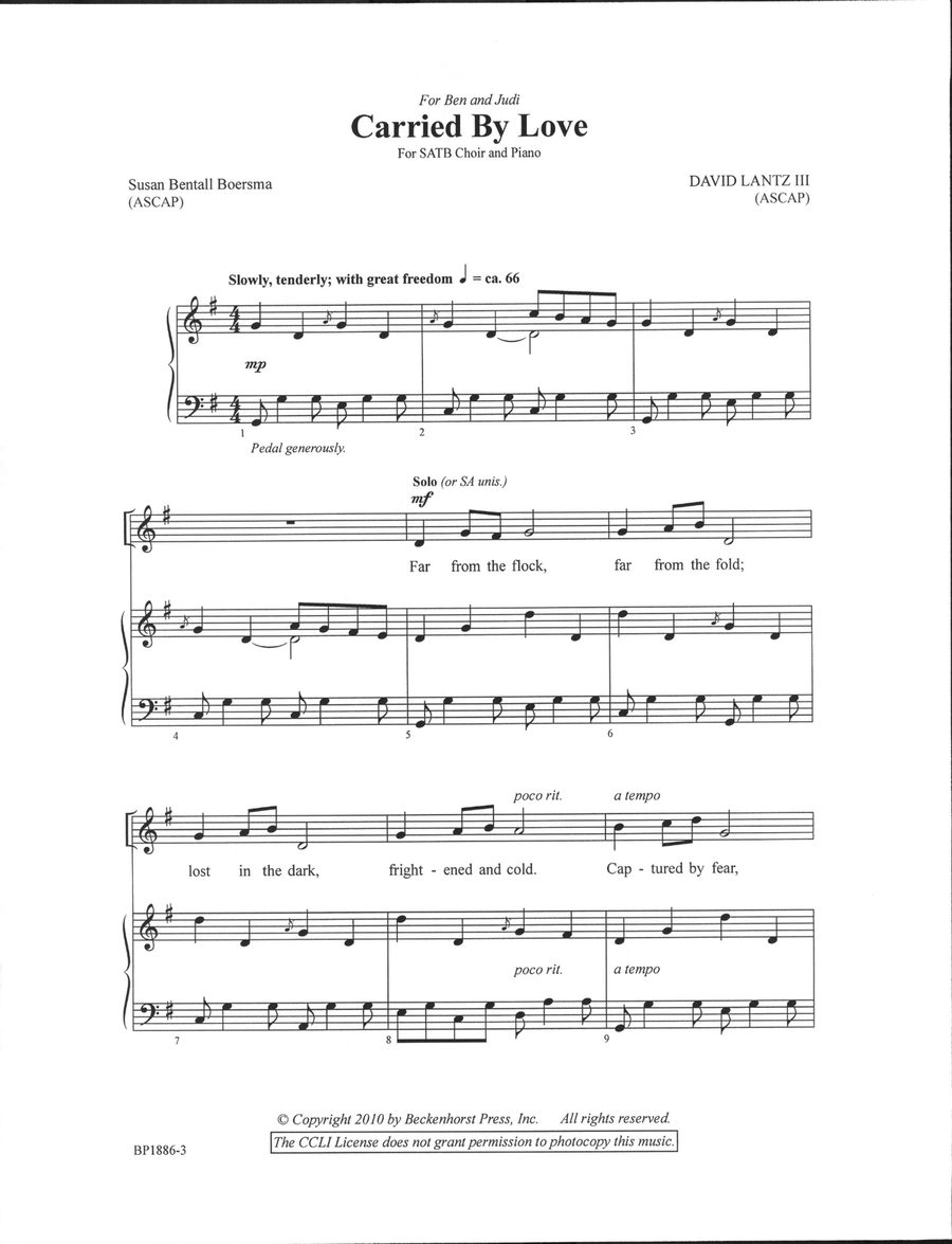 Carried By Love Carried By Love 4-Part scores gallery preview page 3
