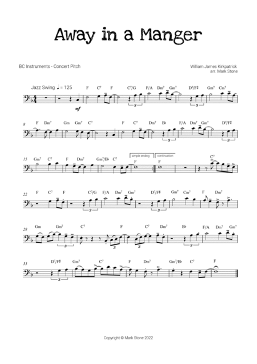 The Christmas Jam! Bass Clef Instrument scores gallery preview page 6