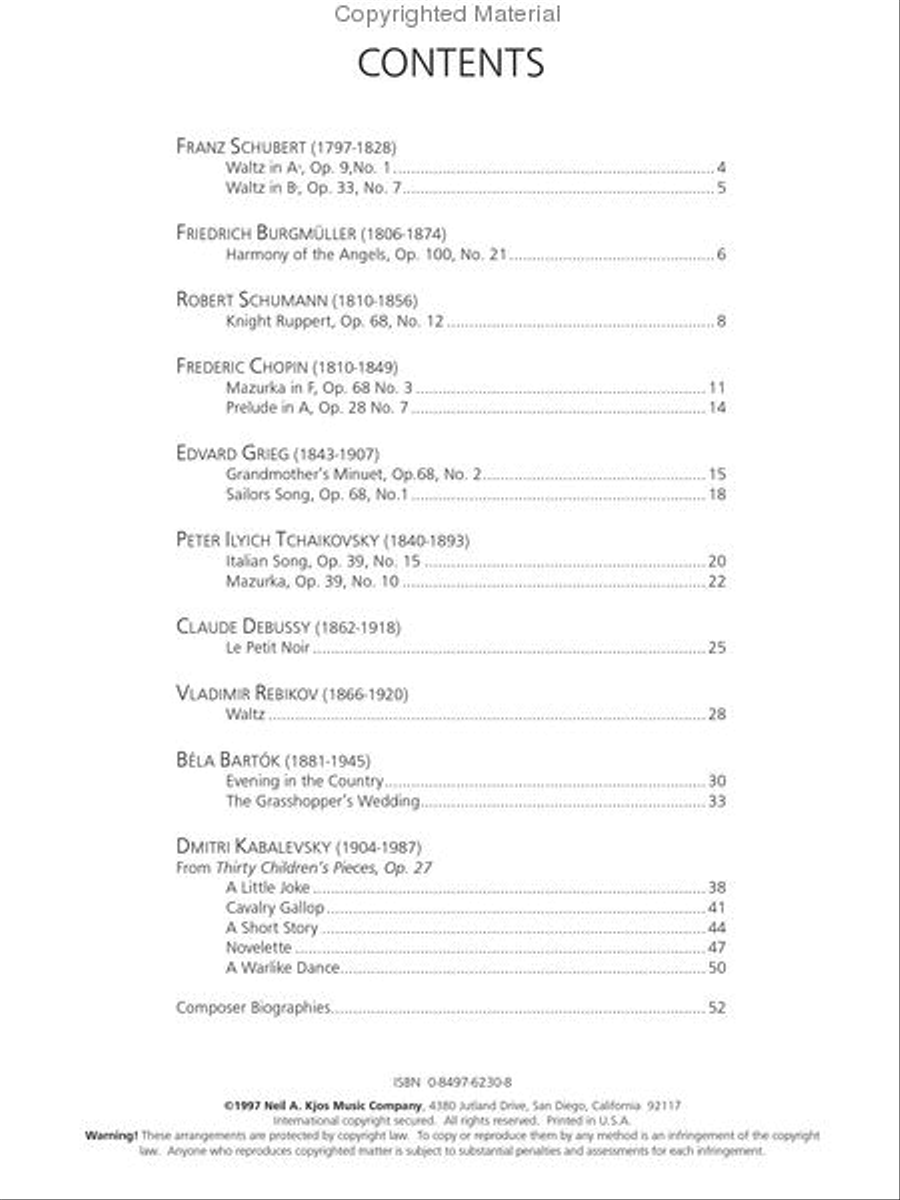 Piano Repertoire: Romantic & 20th Century, Level 5