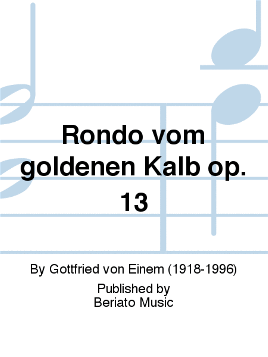 Rondo vom goldenen Kalb op. 13 Score scores gallery preview page 1