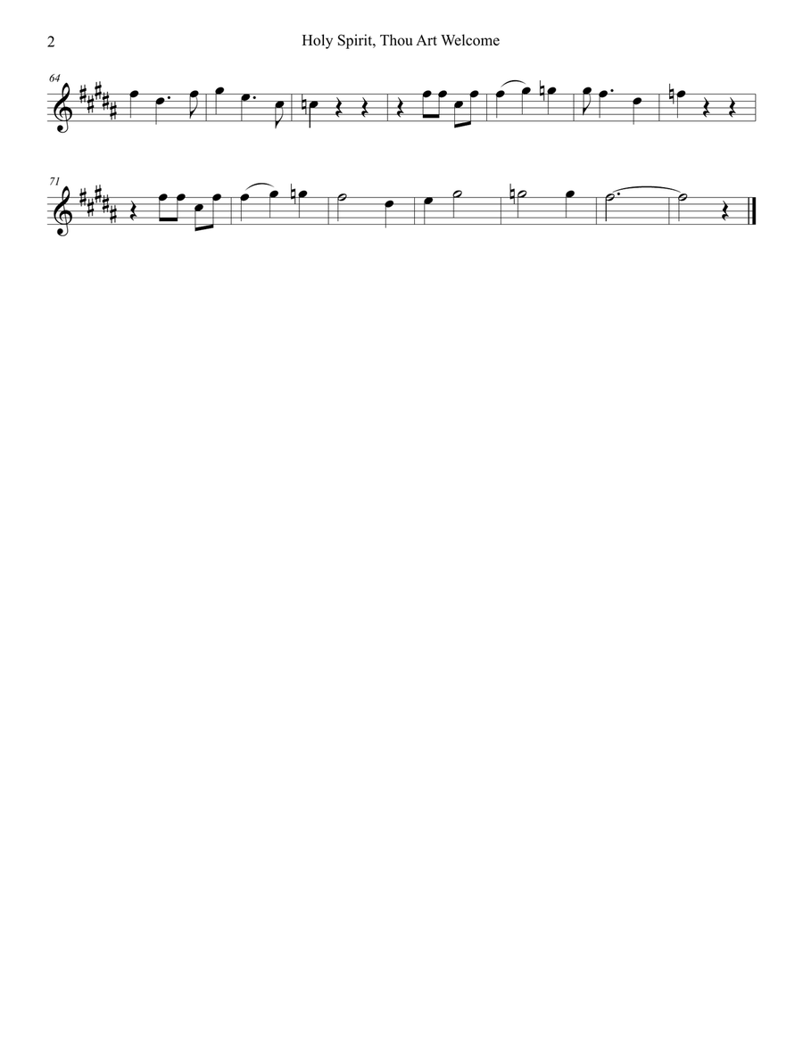 Holy Spirit, Thou Art Welcome Woodwind Duet scores gallery preview page 6
