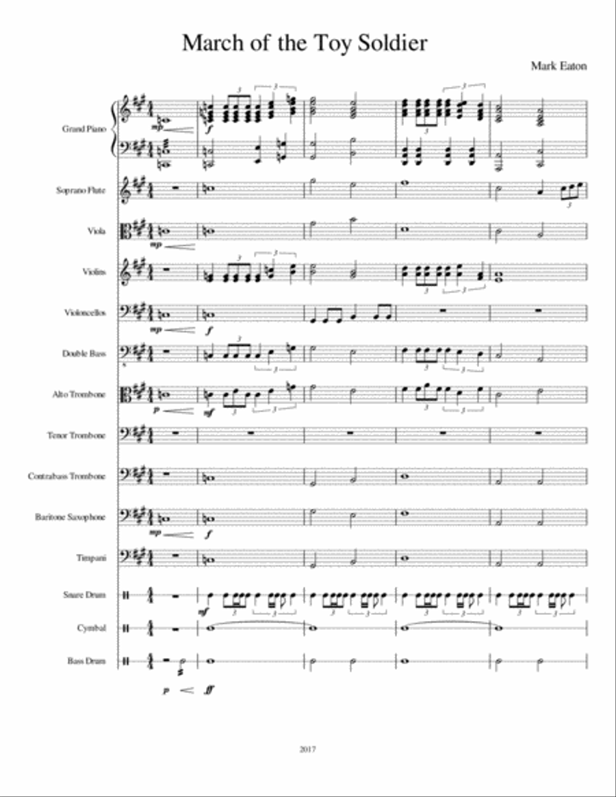 March of the Toy Soldier Large Ensemble scores gallery preview page 1