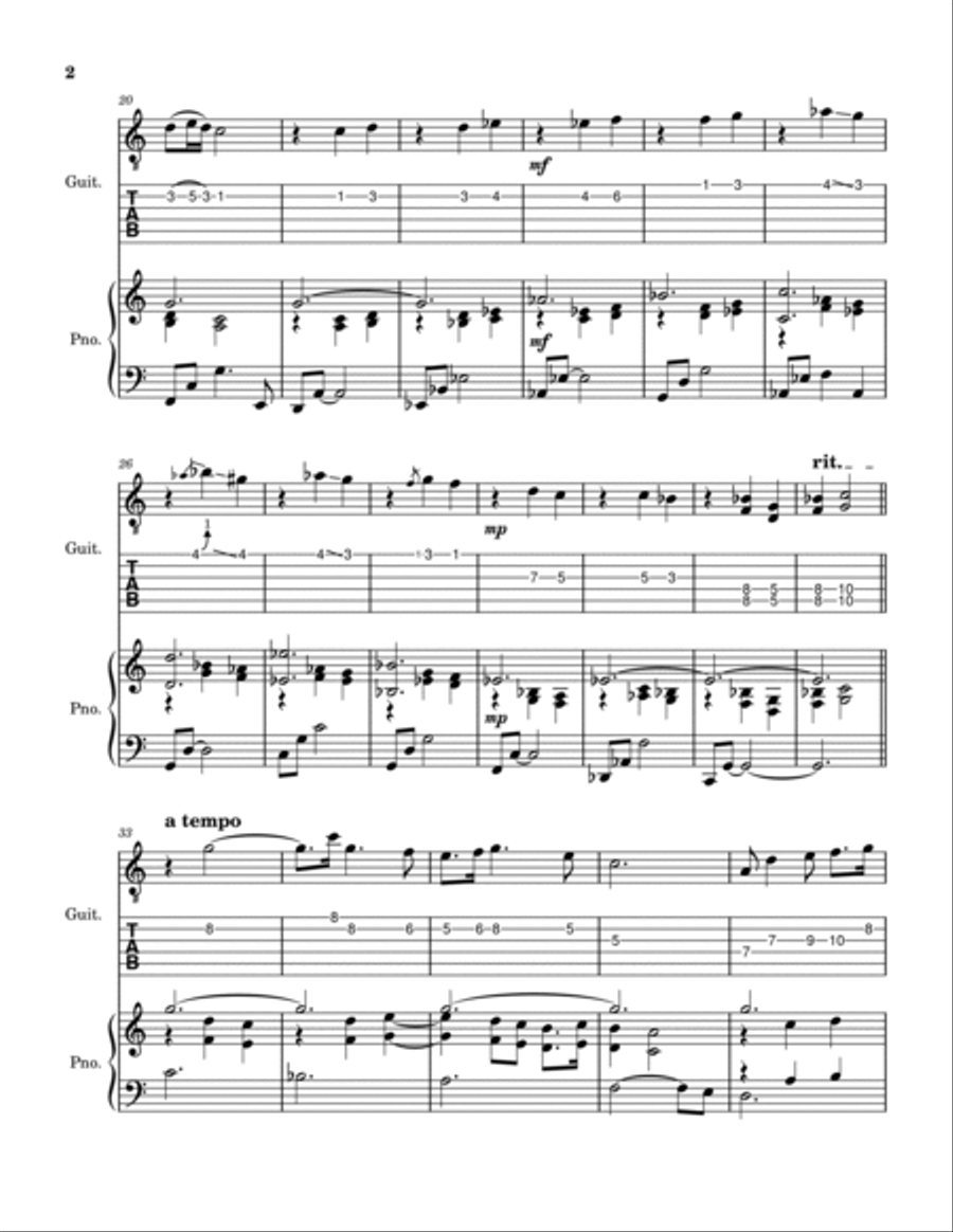 Tell Her You Saw Me Electric Guitar scores gallery preview page 3