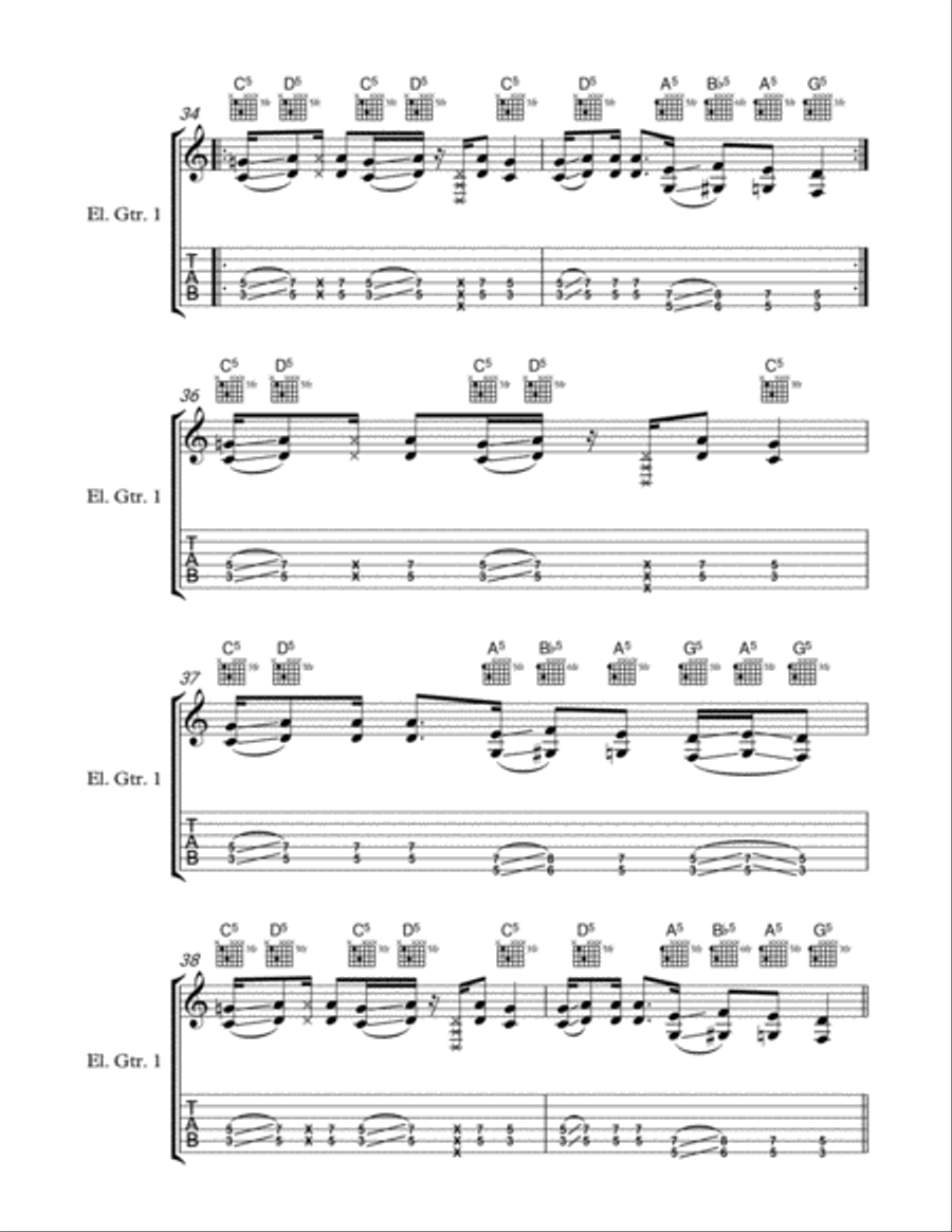 Chimera Finale' Electric Guitar scores gallery preview page 4