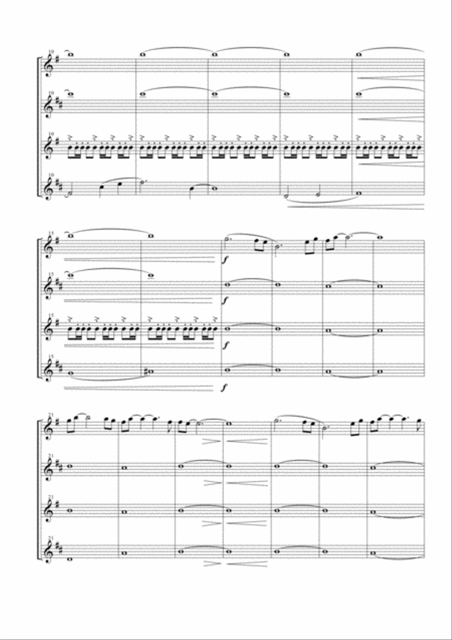 Last Of The Mohicans (main Theme) Woodwind Quartet scores gallery preview page 2