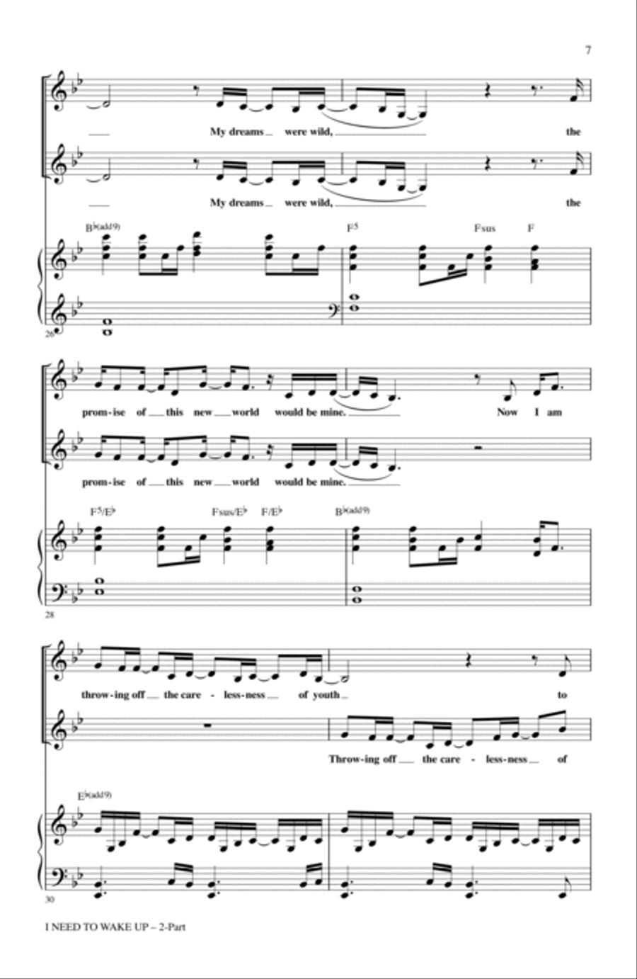 I Need To Wake Up 2-Part scores gallery preview page 5