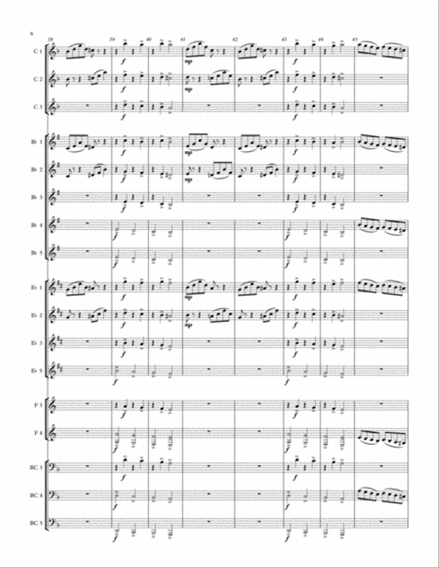 Toccata and Fugue - Adaptable Arrangement Concert Band scores gallery preview page 6