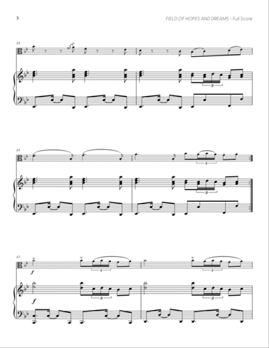 Field of Hopes and Dreams (from DELTARUNE) (for Solo Viola with Piano Accompaniment) Piano Accompaniment scores gallery preview page 4