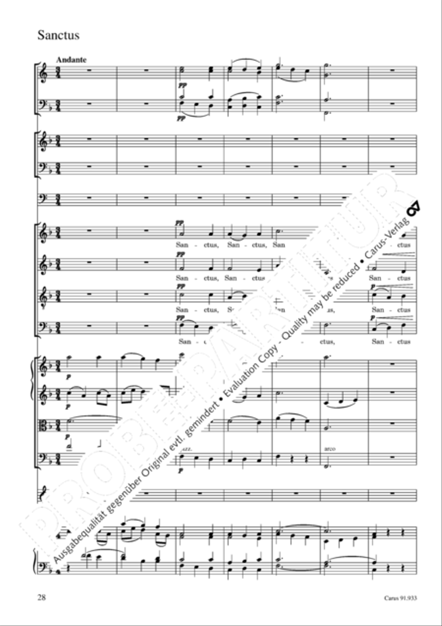 Missa carminum 4-Part scores gallery preview page 31