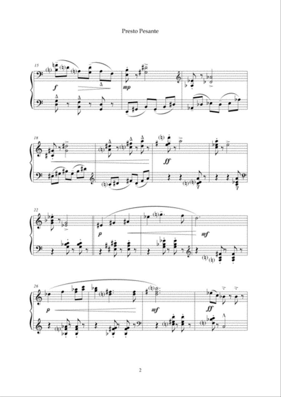 Presto Pesante, Tombola and Dice (No. 8), Leon Gray Piano Solo scores gallery preview page 3