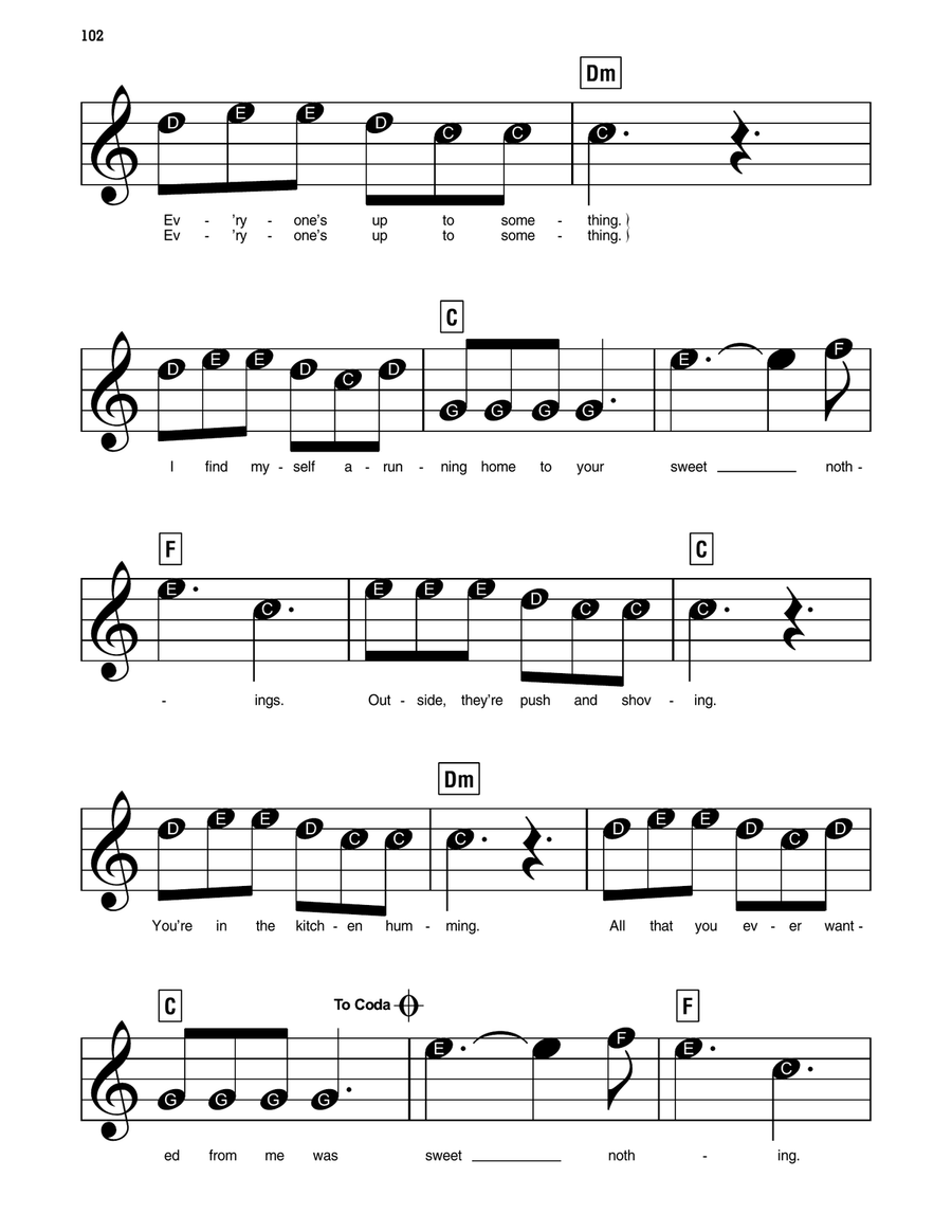 Sweet Nothing Easy Piano scores gallery preview page 3
