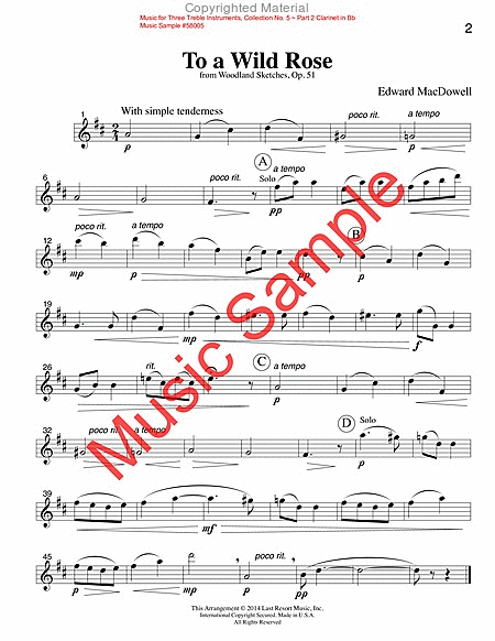 Music for Three Treble Instruments, Collection No. 5 Wedding & Classical Favorites