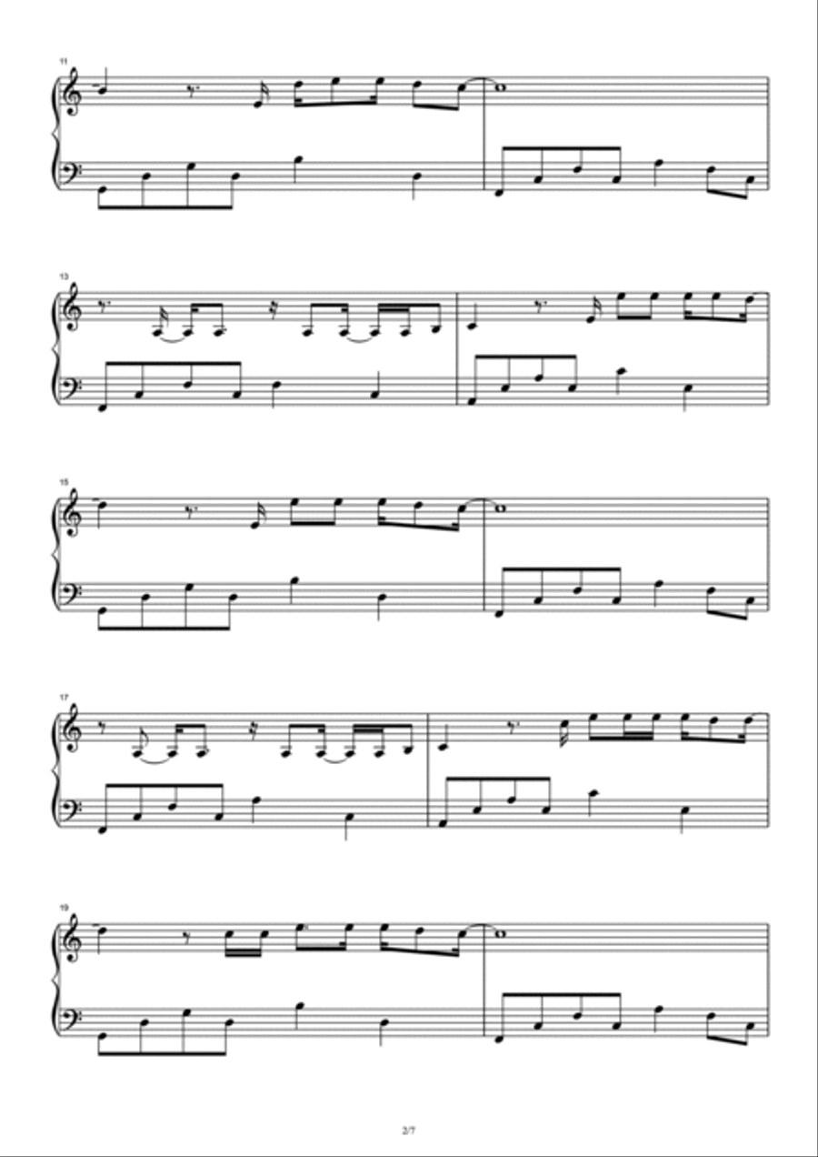 Dehors Piano Solo scores gallery preview page 2