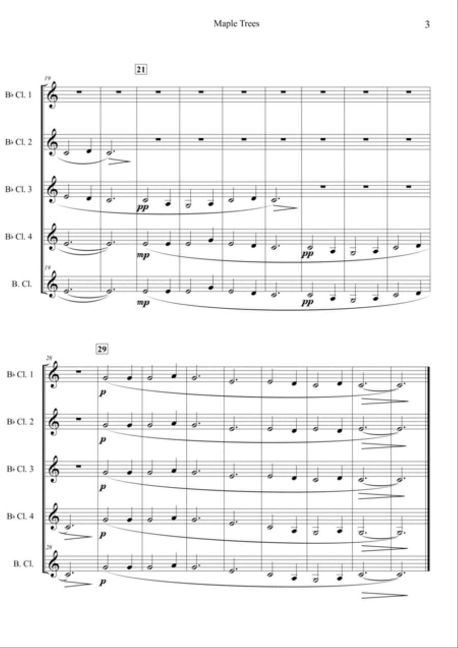 Maple Trees Maple Trees Woodwind Quartet scores gallery preview page 4